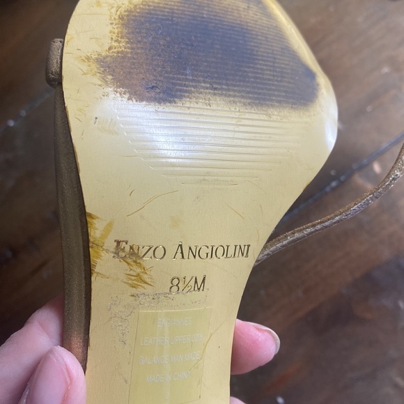Enzo Angiolini Gold Women's Heels crystal detailing size 8.5 - Picture 6 of 10
